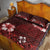 Hawaii Hibiscus With Oxblood Polynesian Pattern Quilt Bed Set