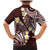 Plumeria With Oxblood Polynesian Tattoo Pattern Family Matching Mermaid Dress and Hawaiian Shirt