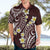 Plumeria With Oxblood Polynesian Tattoo Pattern Hawaiian Shirt