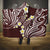 Plumeria With Oxblood Polynesian Tattoo Pattern Hooded Blanket