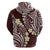 Plumeria With Oxblood Polynesian Tattoo Pattern Hoodie