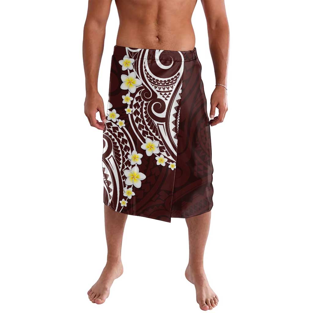 Plumeria With Oxblood Polynesian Tattoo Pattern Lavalava