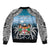 Personalised Happy 50th Fiji Day Bomber Jacket Forever Fiji With Tapa Tribal Pattern