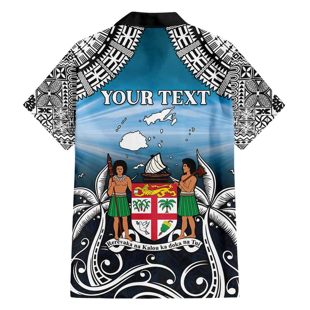 Personalised Happy 54th Fiji Day Family Matching Long Sleeve Bodycon Dress and Hawaiian Shirt Forever Fiji With Tapa Tribal Pattern LT05 - Polynesian Pride