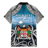 Personalised Happy 54th Fiji Day Family Matching Mermaid Dress and Hawaiian Shirt Forever Fiji With Tapa Tribal Pattern LT05 - Polynesian Pride
