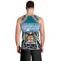 Personalised Happy 50th Fiji Day Men Tank Top Forever Fiji With Tapa Tribal Pattern