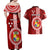 Tonga Rugby Couples Matching Off Shoulder Maxi Dress and Hawaiian Shirt World Cup 2023 Coat Of Arms Ngatu Pattern LT05 - Polynesian Pride