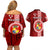 Tonga Rugby Couples Matching Off Shoulder Short Dress and Hawaiian Shirt World Cup 2023 Coat Of Arms Ngatu Pattern LT05 - Polynesian Pride