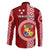 Tonga Rugby Family Matching Off Shoulder Long Sleeve Dress and Hawaiian Shirt World Cup 2023 Coat Of Arms Ngatu Pattern LT05 - Polynesian Pride