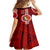 Tonga Rugby Family Matching Off Shoulder Short Dress and Hawaiian Shirt World Cup 2023 Coat Of Arms Ngatu Pattern LT05 - Polynesian Pride