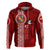 Tonga Rugby Hoodie World Cup 2023 Coat Of Arms Ngatu Pattern LT05 Red - Polynesian Pride