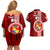 Custom Tonga Rugby Couples Matching Off Shoulder Short Dress and Hawaiian Shirt World Cup 2023 Coat Of Arms Ngatu Pattern LT05 - Polynesian Pride