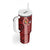 Custom Tonga Rugby Tumbler With Handle World Cup 2023 Coat Of Arms Ngatu Pattern