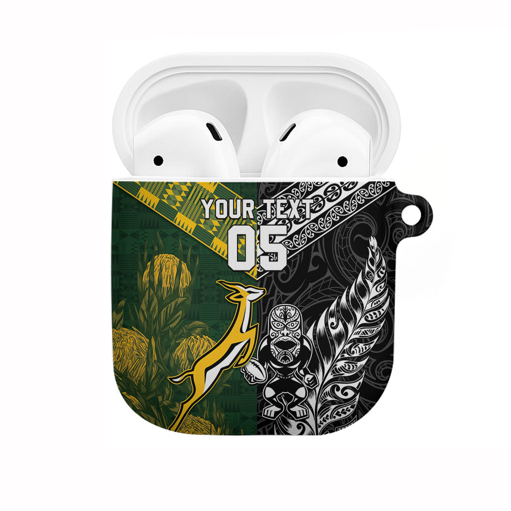 Rugby New Zealand South Africa AirPods Case Maori Tiki Springboks Together