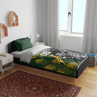Rugby New Zealand South Africa Bedding Set Maori Tiki Springboks Together