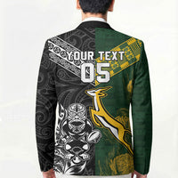 Rugby New Zealand South Africa Blazer Maori Tiki Springboks Together