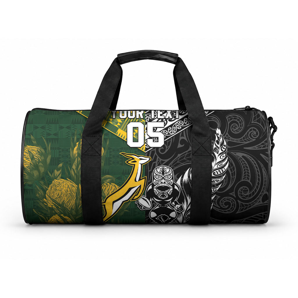 Rugby New Zealand South Africa Duffle Bag Maori Tiki Springboks Together