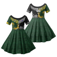 Rugby New Zealand South Africa Family Matching Puletasi and Hawaiian Shirt Maori Tiki Springboks Together
