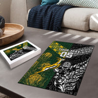 Rugby New Zealand South Africa Puzzle Maori Tiki Springboks Together
