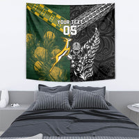Rugby New Zealand South Africa Tapestry Maori Tiki Springboks Together