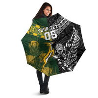 Rugby New Zealand South Africa Umbrella Maori Tiki Springboks Together