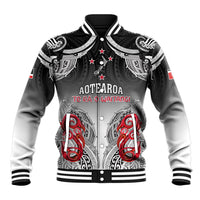 Personalised New Zealand Waitangi Day Baseball Jacket Aotearoa Te Ra O Waitangi Manaia Maori Pattern LT05 Unisex Black - Polynesian Pride