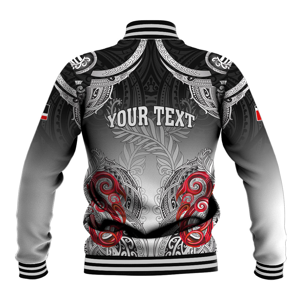 Personalised New Zealand Waitangi Day Baseball Jacket Aotearoa Te Ra O Waitangi Manaia Maori Pattern LT05 - Polynesian Pride