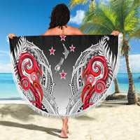 New Zealand Waitangi Day Beach Blanket Aotearoa Te Ra O Waitangi Manaia Maori Pattern LT05 - Polynesian Pride