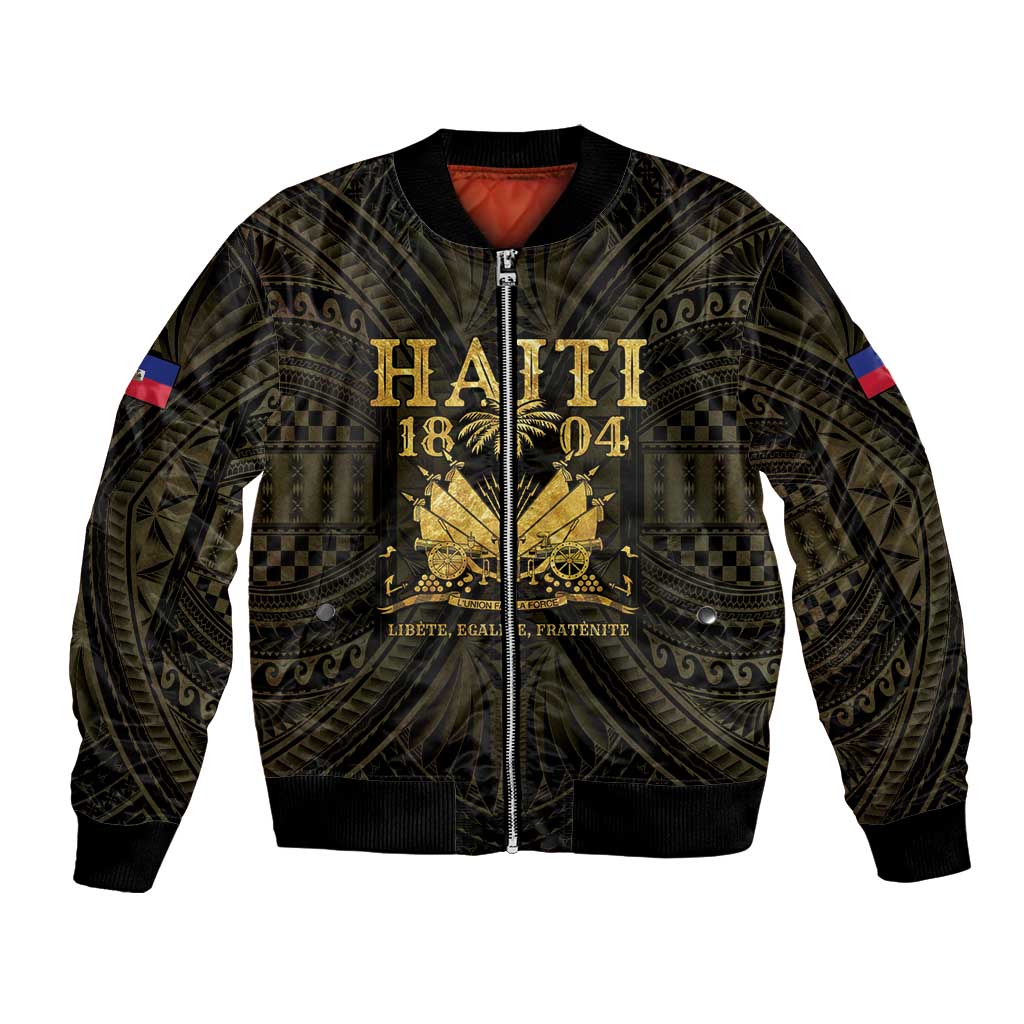 Haiti 1804 Bomber Jacket Polynesian Gold Neg Maron