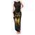 Haiti 1804 Family Matching Tank Maxi Dress and Hawaiian Shirt Polynesian Gold Neg Maron