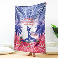 Haiti Independence Day Blanket Neg Maron Polynesian Style