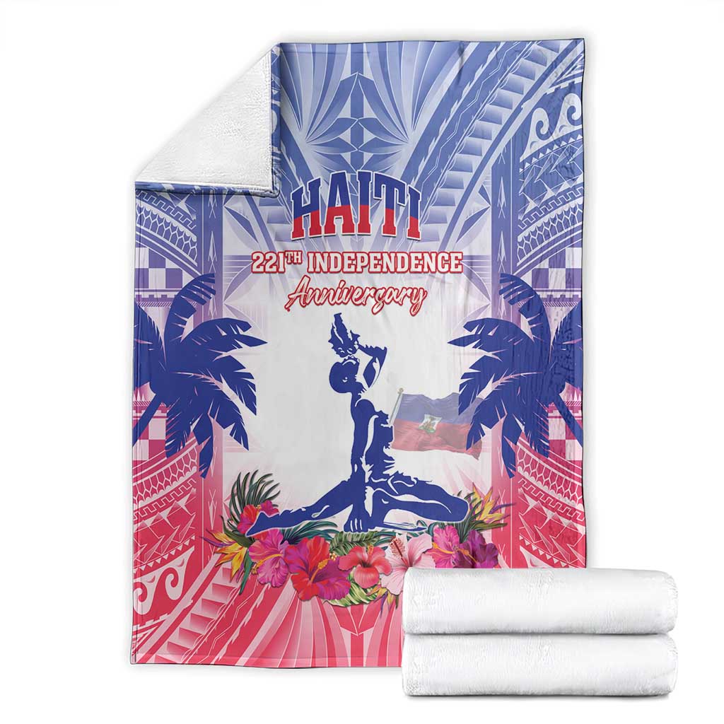 Haiti Independence Day Blanket Neg Maron Polynesian Style