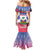 Personalised Haiti Independence Day Family Matching Mermaid Dress and Hawaiian Shirt Neg Maron Polynesian Style LT05