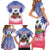 Personalised Haiti Independence Day Family Matching Short Sleeve Bodycon Dress and Hawaiian Shirt Neg Maron Polynesian Style LT05