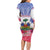 Personalised Haiti Independence Day Long Sleeve Bodycon Dress Neg Maron Polynesian Style LT05