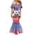 Personalised Haiti Independence Day Mermaid Dress Neg Maron Polynesian Style LT05