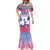 Personalised Haiti Independence Day Mermaid Dress Neg Maron Polynesian Style LT05