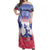 Personalised Haiti Independence Day Off Shoulder Maxi Dress Neg Maron Polynesian Style LT05