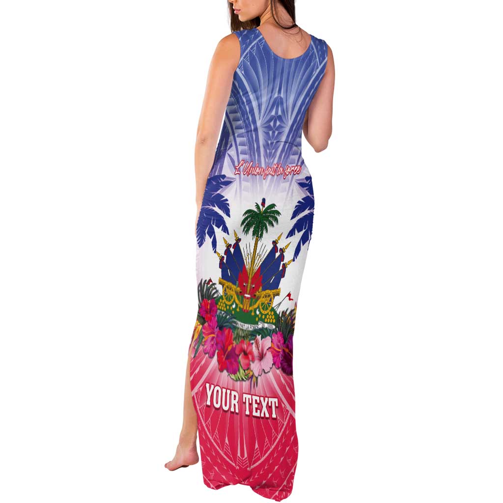 Personalised Haiti Independence Day Tank Maxi Dress Neg Maron Polynesian Style LT05