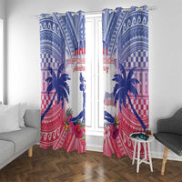 Haiti Independence Day Window Curtain Neg Maron Polynesian Style LT05