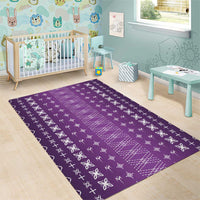 Purple Samoa Malu Tattoo Inspired Area Rug - Polynesian Pride