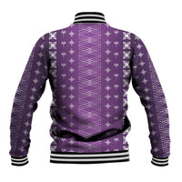 Purple Samoa Malu Tattoo Inspired Baseball Jacket - Polynesian Pride