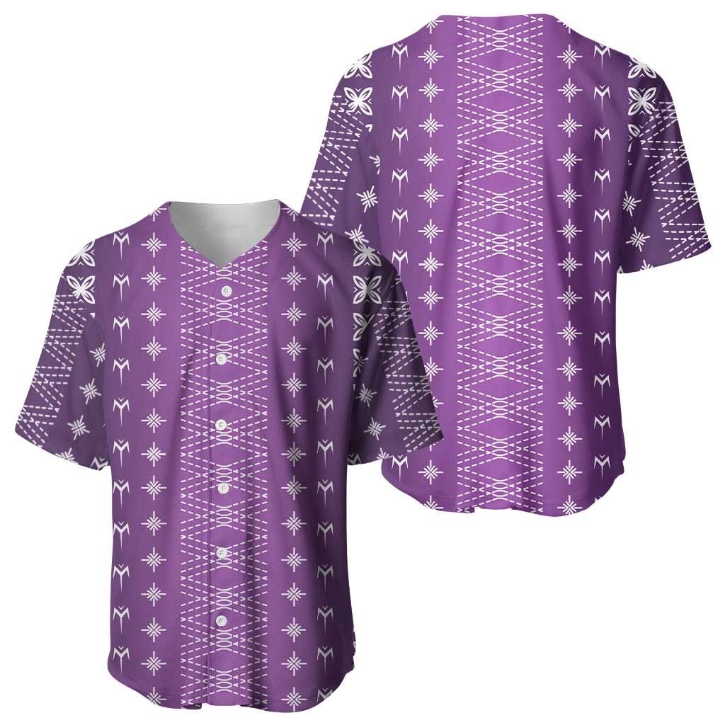 Purple Samoa Malu Tattoo Inspired Baseball Jersey - Polynesian Pride