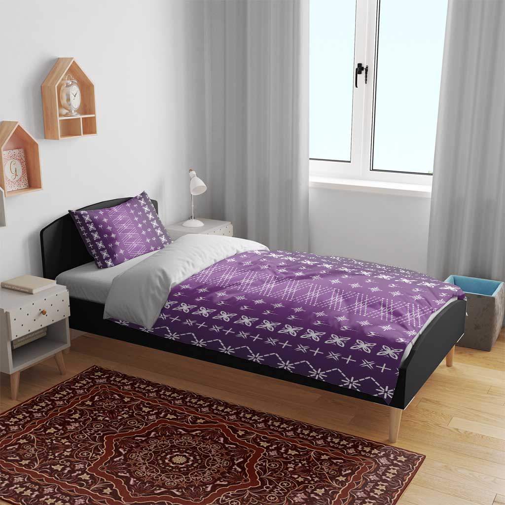 Purple Samoa Malu Tattoo Inspired Bedding Set - Polynesian Pride