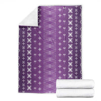 Purple Samoa Malu Tattoo Inspired Blanket - Polynesian Pride