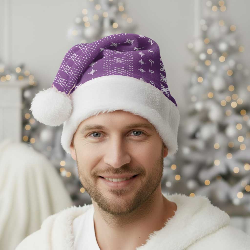 Purple Samoa Malu Tattoo Inspired Christmas Santa Hat - Polynesian Pride