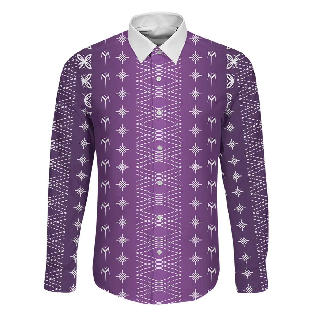 Purple Samoa Malu Tattoo Inspired Family Matching Puletasi and Hawaiian Shirt - Polynesian Pride