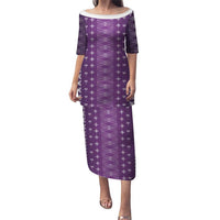 Purple Samoa Malu Tattoo Inspired Family Matching Puletasi and Hawaiian Shirt - Polynesian Pride