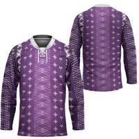 Purple Samoa Malu Tattoo Inspired Hockey Jersey - Polynesian Pride