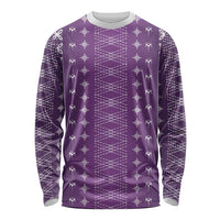 Purple Samoa Malu Tattoo Inspired Long Sleeve Shirt - Polynesian Pride